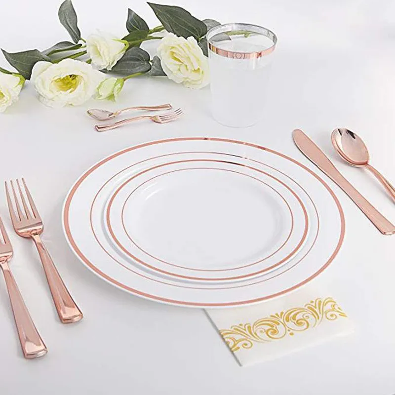 9oz disposable transparent hot rose gold cup (9)