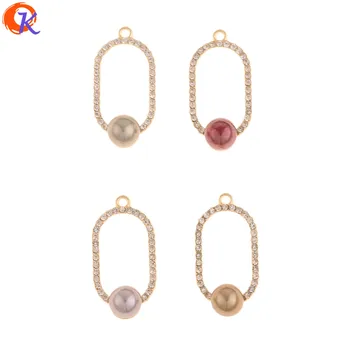 

Cordial Design 50Pcs 15*31MM Jewelry Accessories/Hand Made/Rhinestone Pendant/Oval Shape/Imitation Pearl/Charms/Earring Findings
