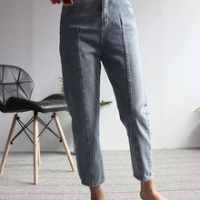 Джинсы для женщин в стиле бойфренд для мамы с высокой талией для мам Женские винтажные джинсы женские свободные дамские шаровары джинсовые брюки tejanos