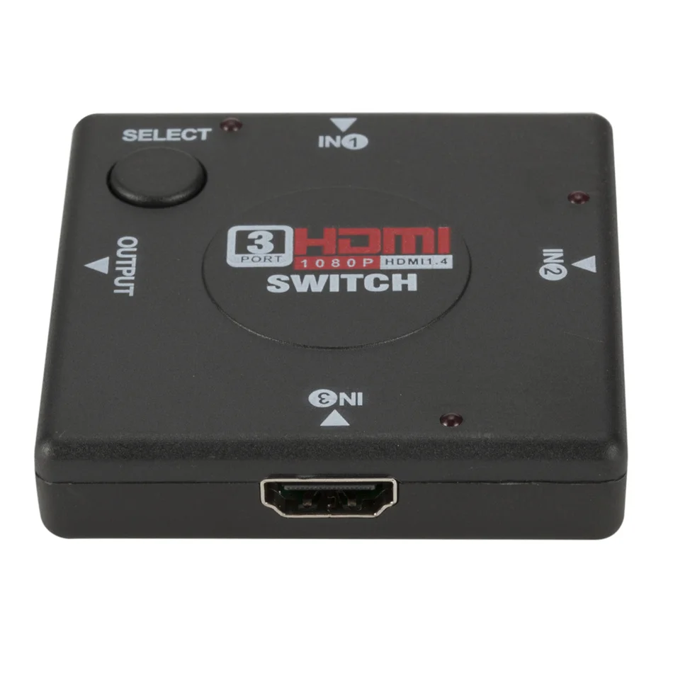 HDMI Switch 3 In 1 Out 3 Port Hub Box Auto Switch 3x1 1080p HD in 1 out Splitter HUB for HDTV XBOX360 PS3 HDMI Switch