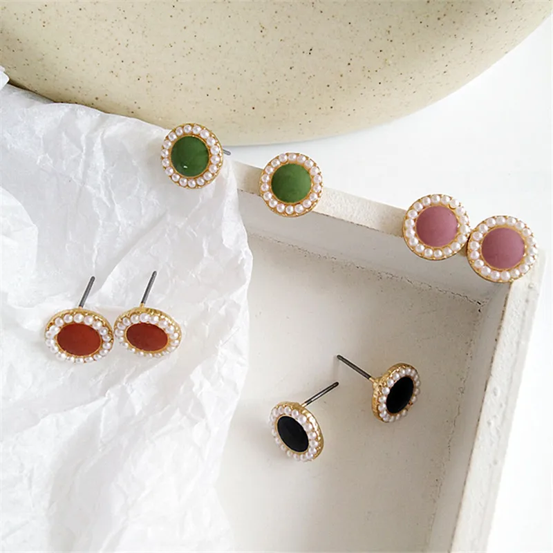 

Elegant fashion to create large simulation round pearl earrings women statement pendant earrings gift for the wedding party