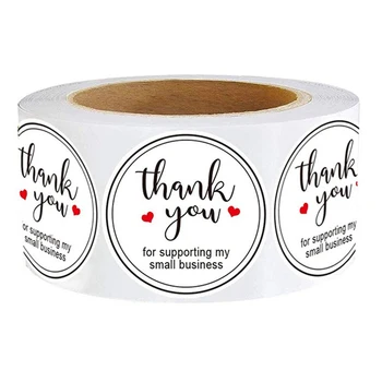 

500pcs/roll 2.5cm Thank You Stickers Seal Labels Scrapbook Stationery Stickers For Food Hand Made Deco for Envelope Gift
