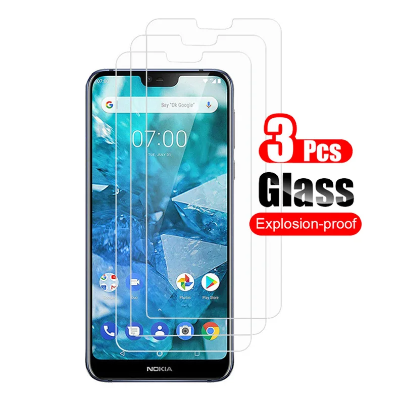 

3Pcs Tempered Glass For Nokia 7.1 Screen Protector Guard Toughened Film For Nokia 7.1 Protective Glass Shield 9H 0.26mm