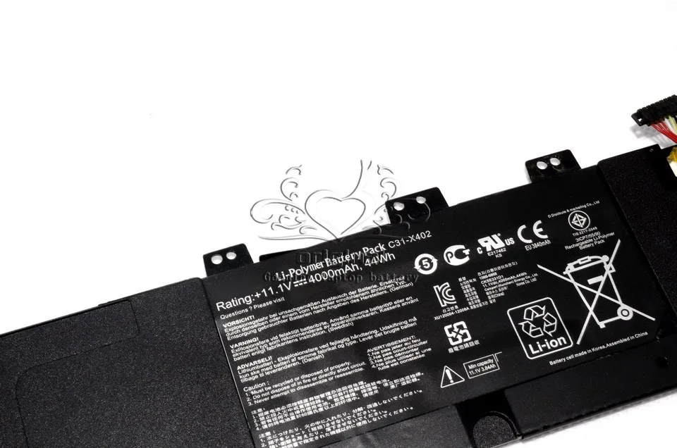 JIGU C31-X402 аккумулятор для ноутбука Asus VivoBook S300CA S400 S400E S400CA S500CA 11,1 V 44WH