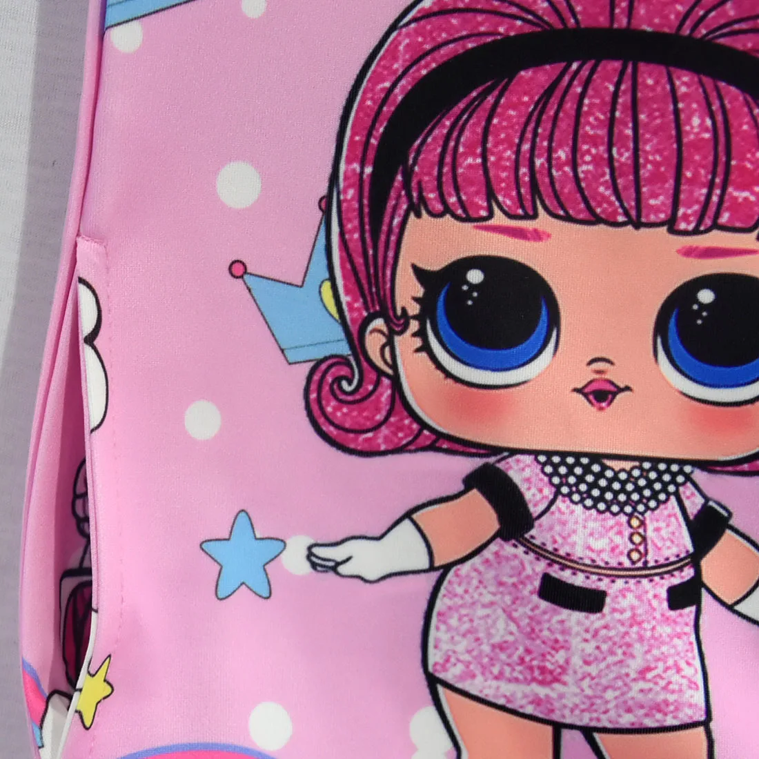 2019 New Cartoon Doll Lol Children S Jacket Cartoon Girl Zipper Shirt Doll Girl Print Rib Coat Bag 2 Sets Girls Costumes Aliexpress