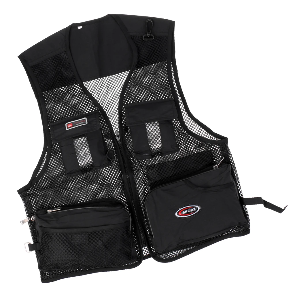 

Men Summer Fly Fishing Vest Multi-Pocket Zipper Hunting Photography Hiking Casual Waistcoat Jacket