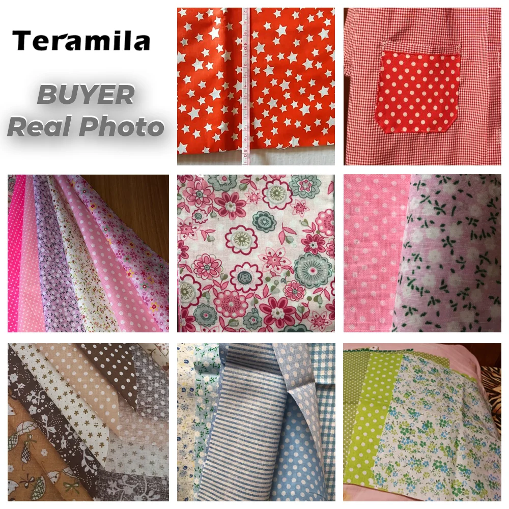 Teramila 7 шт. 40x50 см DIY Лоскутная хлопковая ткань Telas стеганые ткани для рукоделия швейная ткань скатерть ручной работы