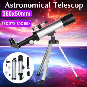 

Refraction 360X50 Astronomical Telescope With Portable Tripod Sky Monocular Telescopio Space Observation Scope Gift