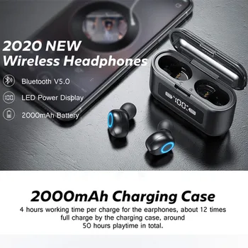

TWS Bluetooth Earphones Wireless Headphones with Microphone Sports Waterproof Bluetooth Headsets Touch Control Music Earbuds