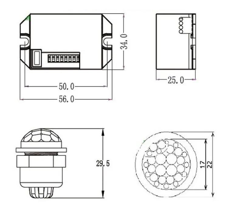 New Designed PIR Senser Infrared IR Switch Module Body Motion Sensor Auto On off Lights Lamps 110-220v DC12V YY (8)