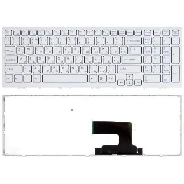 Клавиатура для ноутбука Sony Vaio VPC-EH VPCEH белая с белой рамкой | Компьютеры и офис