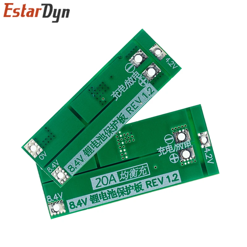 2S 20A 7.4V 8.4V 18650 Lithium Battery Protection Board/BMS Board Standard Balance Version lithium battery board battery protection module battery protection board
