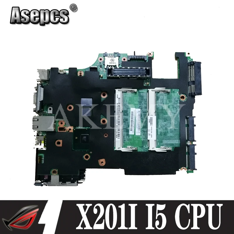 Для For Lenovo ThinkPad X201 X201i материнская плата для ноутбука FRU 63Y2062 CPU i5-520M QM57 DDR3 100%