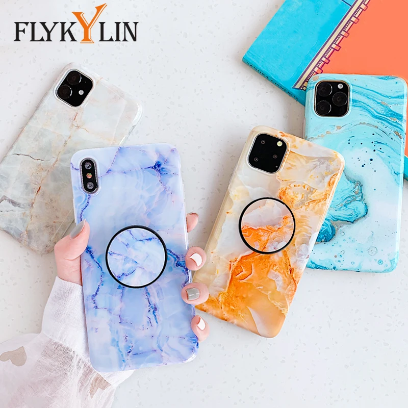 Чехол подставка FLYKYLIN для Samsung Galaxy A50 чехол накладка A70 A40 силиконовый IMD с мраморным