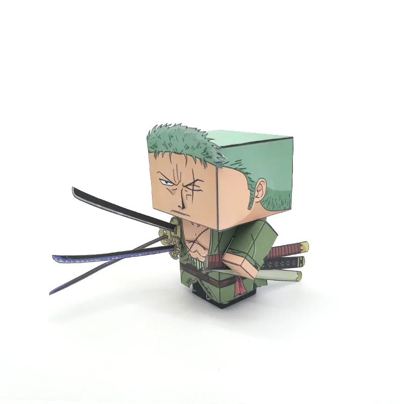 Одна штука, Roronoa Zoro, складная, для резки, мини, милая, 3D Бумага, модель, бумага, ремесло, аниме, фигурка, сделай сам, Cubee, для детей, взрослых, ремесло, игрушки, MG-014