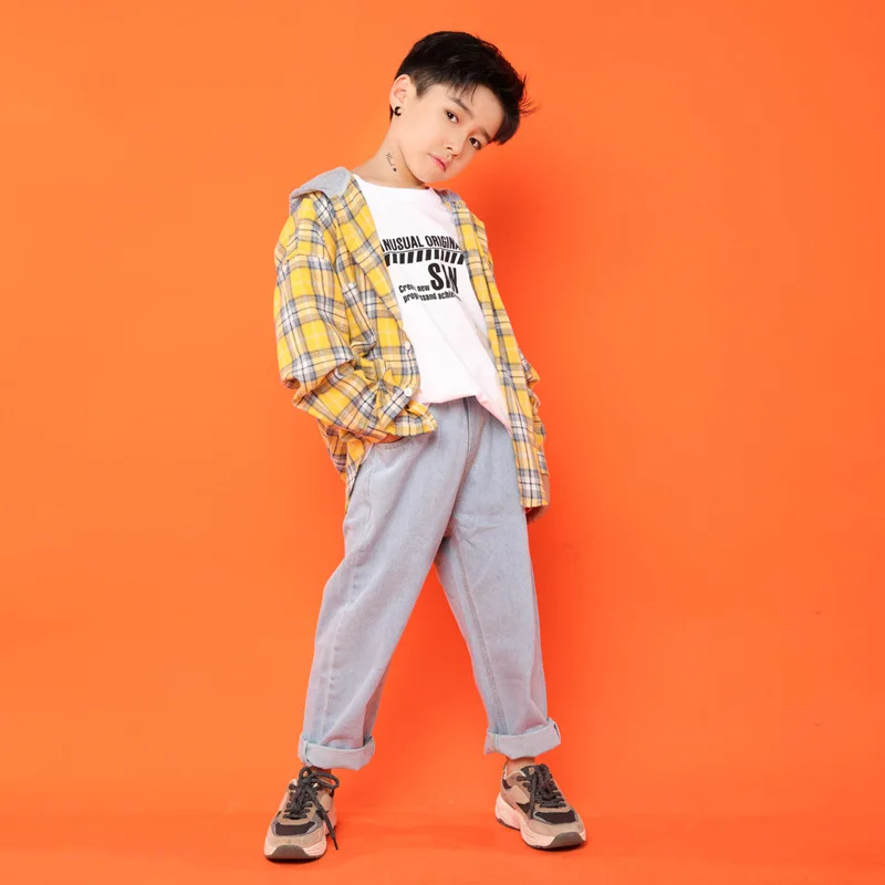 

Kids Dance Wear Hip Hop Hoodies Costumes for Girls Boys Ballroom Dancing Costumes T Shirt Pants Modern Jazz Show Clothes Suits