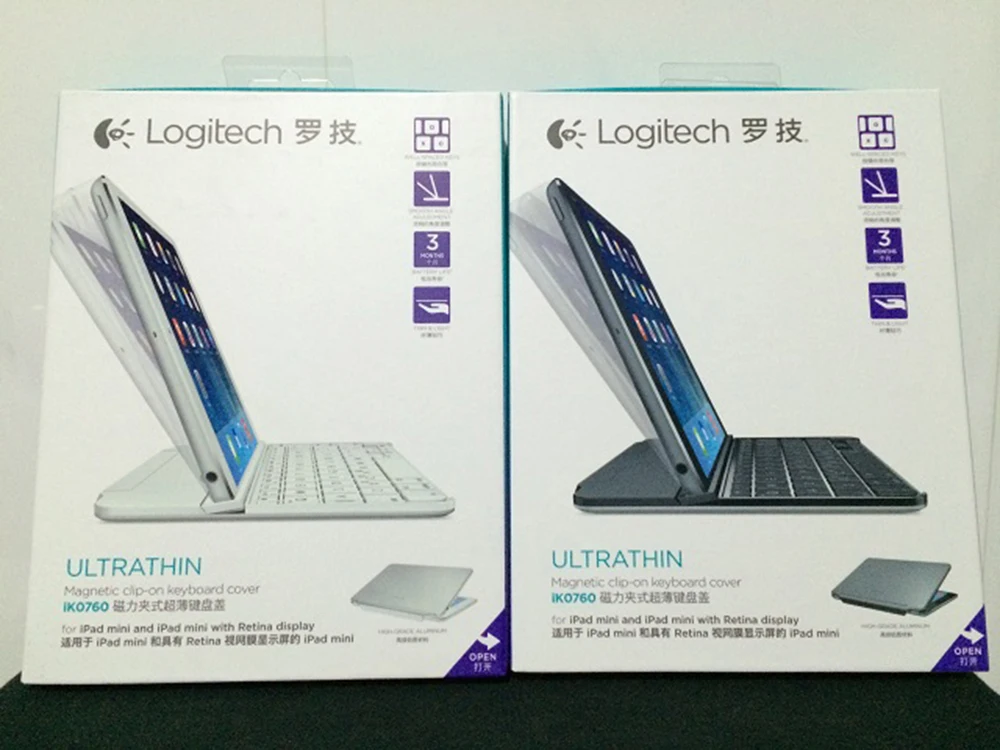 

Logitech ULTRAYHIN magnetic clip-on keyboard cover for ipad mini and iPad mini with retina display, Logitech IK0760