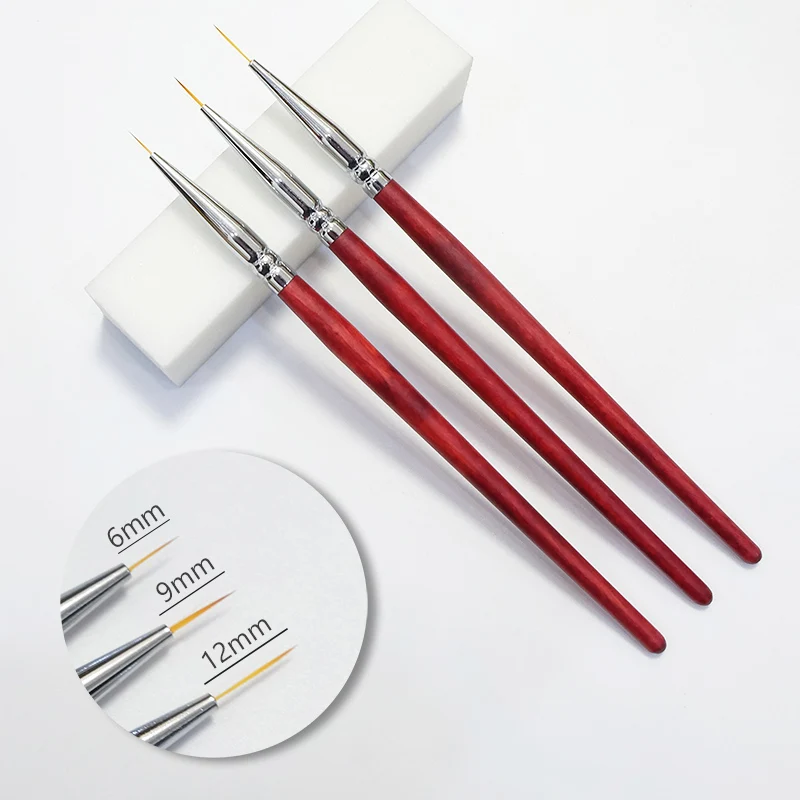 3pcs Dual-ended Nail Art Brushes