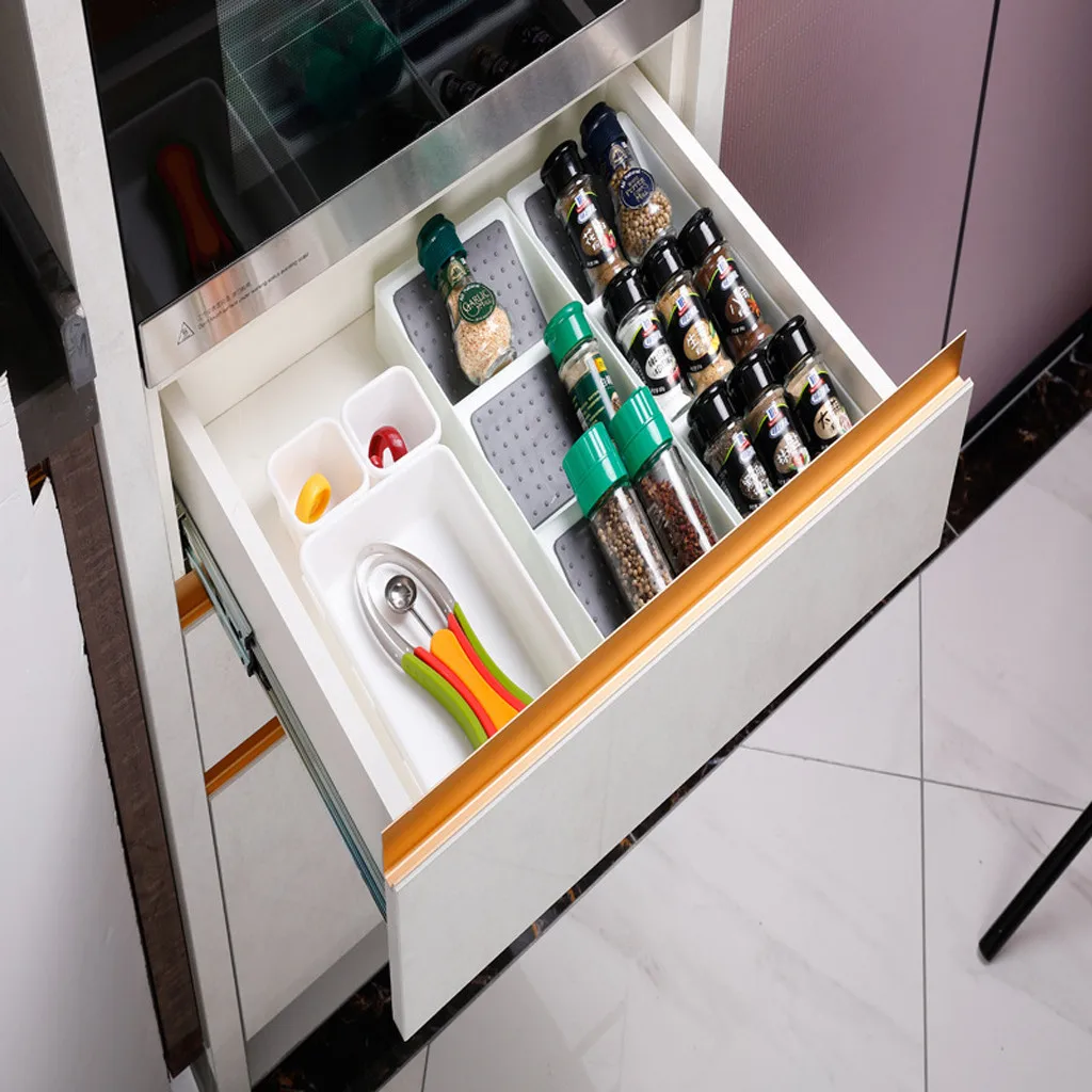 Plastic Spice Rack Drawer Organizer For Kitchen Cabinet Herbs