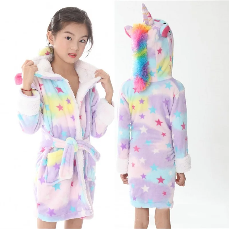 C2711 Kigurumi/семейный аниме-халат; женская пижама с единорогом и пандой; ночная рубашка; фланелевый Халат с капюшоном; детская одежда для костюмированной вечеринки; одежда для сна - Цвет: C2711