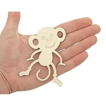 

Wooden Monkey (10cm) Shape Ornaments Craft Cutouts Tag Decoration Gift Decoupage Kids Crafts Craft Supply 0524