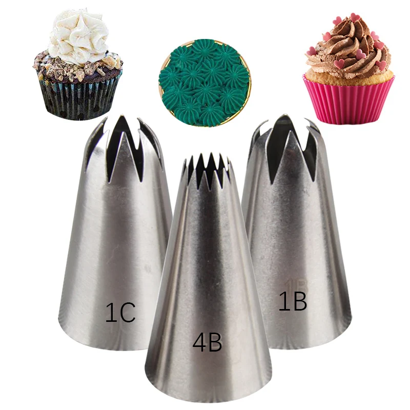 Extra Large Stainless Steel Rose Petals Icing Piping Nozzles Cream Pastry Tip Kitchen Baking Tool Cake Nozzle
