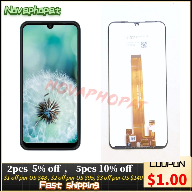 Novaphopat черный для BQ мобильный BQ-6040L Magic BQ6040L 6040L ЖК-дисплей сенсорный сенсор дигитайзер полная сборка