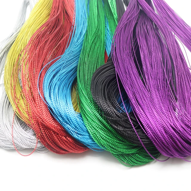 100 Yards 1mm Metallic Thread Jewelry String Beading Cord For Gift