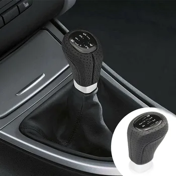 

Black Gear Shift Knob Leather+Plastic 5 Speed Replacement Parts Accessories For BMW 3 5 6 Series E30 E34 E36 E38 E39 E46 E60 E90
