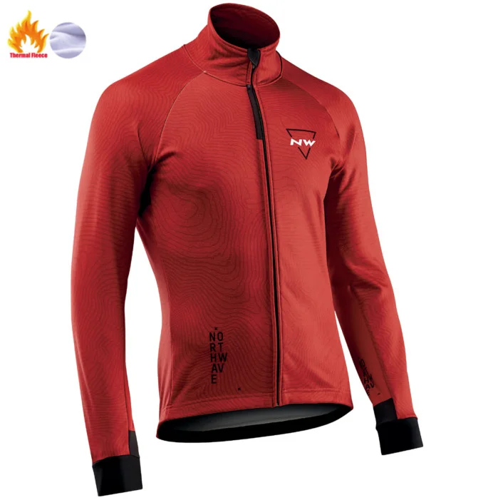 Pro NW Мужская одежда для велоспорта с длинным рукавом Ropa Ciclismo Invierno Hombre зимний теплый флисовый комплект для велоспорта из джерси и штанов - Цвет: Winter Jersey