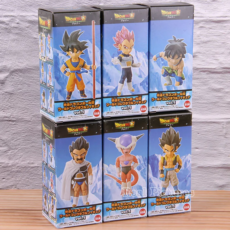 6 шт./компл. Dragon Ball Супер 20th юбилей ПВХ Коллекционная Фигурка Broly Paragus Gogeta Bulma Vegeta аниме WCF модель игрушки