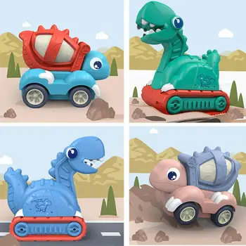 

Electric Automatic Rotating Dinosaur Construction Car with Light Music Kids Toy Mini animal child Toys Gifts