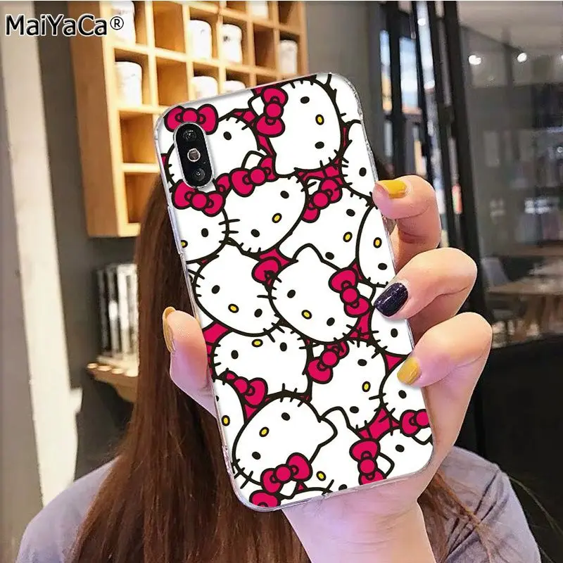 2 MaiYaCa Горячая модная hello kitty на продажу аксессуары для телефонов Чехол для iphone 11 pro 8 7 66S Plus X 5S SE XR XS MAX - Цвет: 2