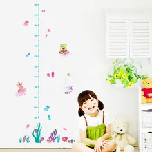 SB025 Губка Боб мультфильм детская комната высота стержень фон украшение Настенная Наклейка в детскую декоративную стену стикер s