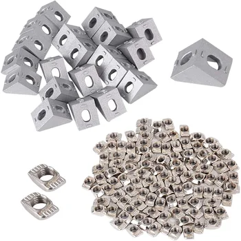 

120Pcs T Nuts M5 T Lock Nuts Hammer Head Mounting Nut Assortment Kit for Aluminum Profile 2020 Aluminum Extrusion