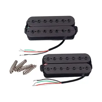 

2pcs Pickup Rosewood Durable Black Double Coil 7 String Guitar Parts Humbucker Pickup for Musical Instrument Bass Guitar