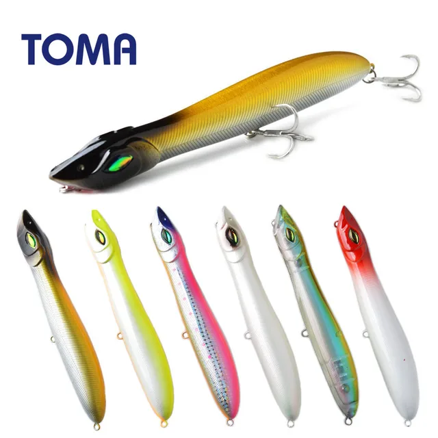 US $4.22 TOMA Fishing Hard Lure Floating Popper Fishing Wobblers 140mm 27g Topwater Artificial Bait For Seab