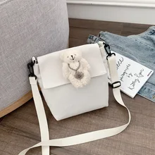 Модная кукольная сумка в японском стиле с милым медведем в виде сердца для девочек, Harajuku Ulzzang, сумка через плечо, Южная Корея