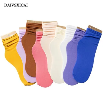 

3Pairs/lot=6pieces Spring Autumn Female Cotton Socks Long Tube Socks Fashion Ladies Casual College Wind Women's Socks