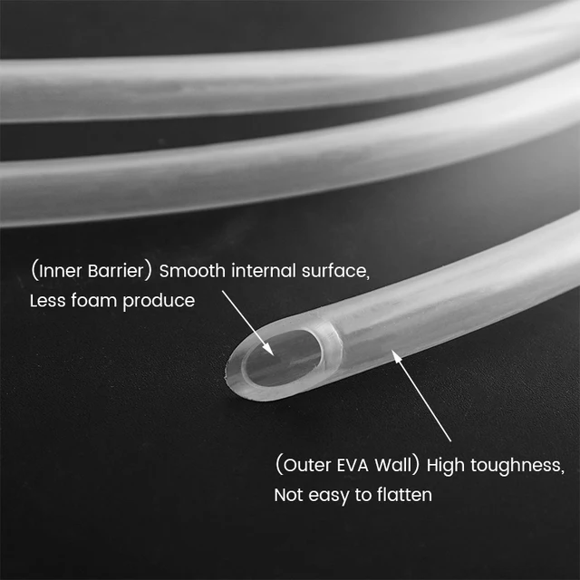 3M Tube Hose Beer Gas Line,Homebrew Double Wall EVA Tubing ID 5mm OD 8mm Beer Pipe Hose Smoothly Inner Barrier Less foam produce 2