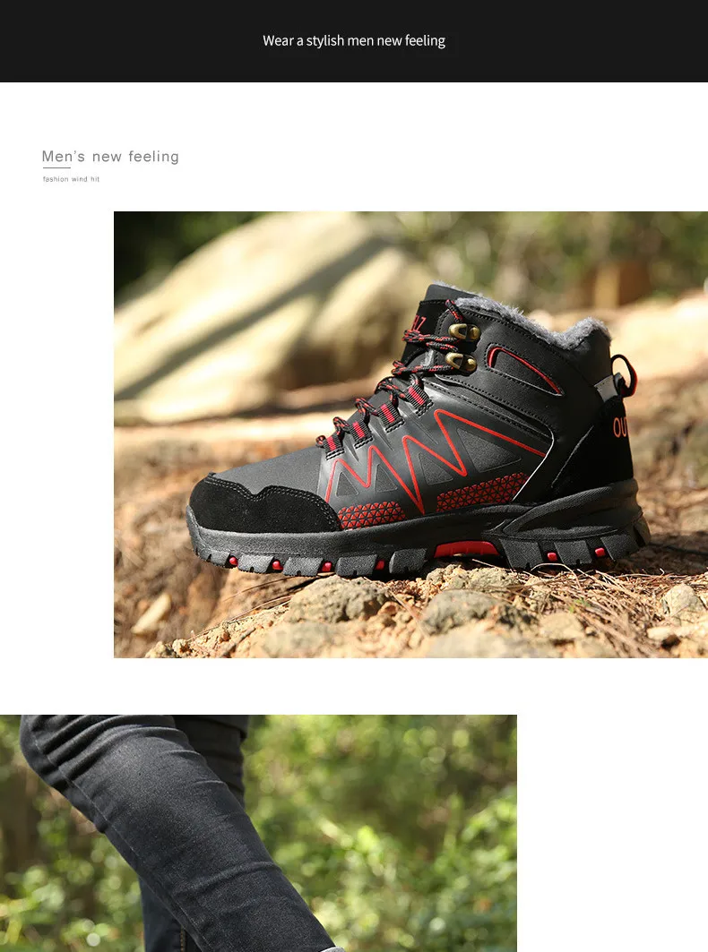 39-46 boots winter Comfortable warm Non-Slip winter men shoes#998MX