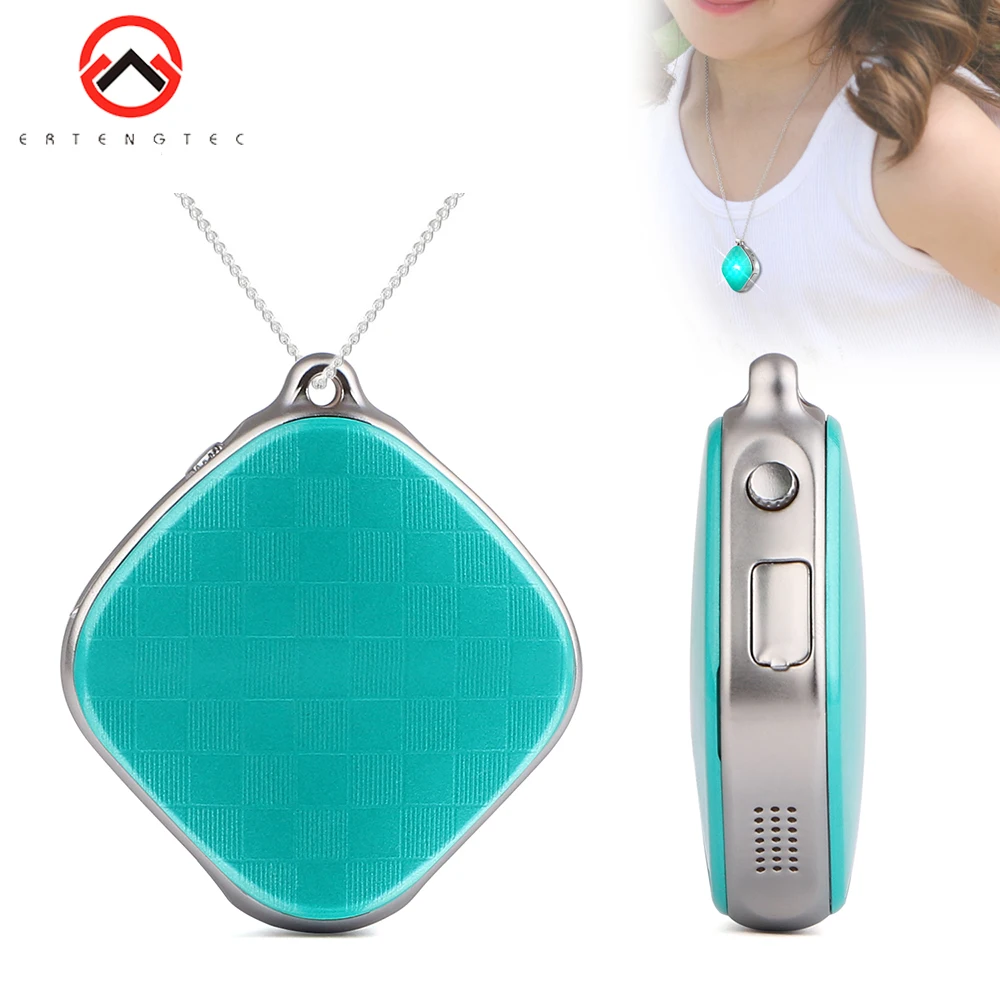 Minirastreador GPS con Wifi para niños, collar con Monitor de voz, SOS
