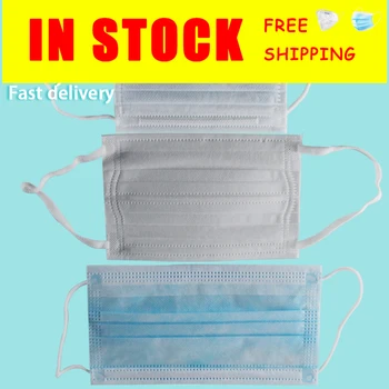 

Three Layer Disposable Masks Delivery Dust Mist Spray Pollen Ventilation Mask