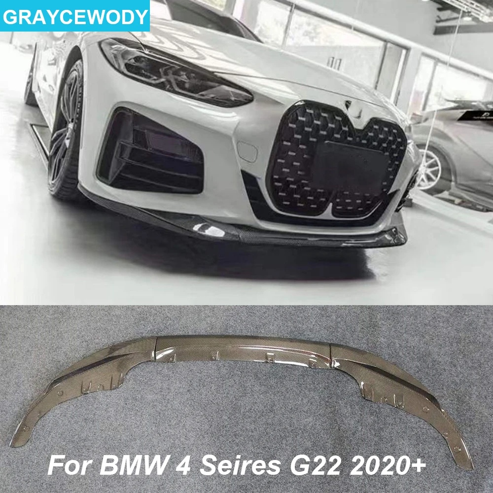 Mp Type Real Carbon Fiber Car Front Bumper Lip Chin Shovel Protect ...