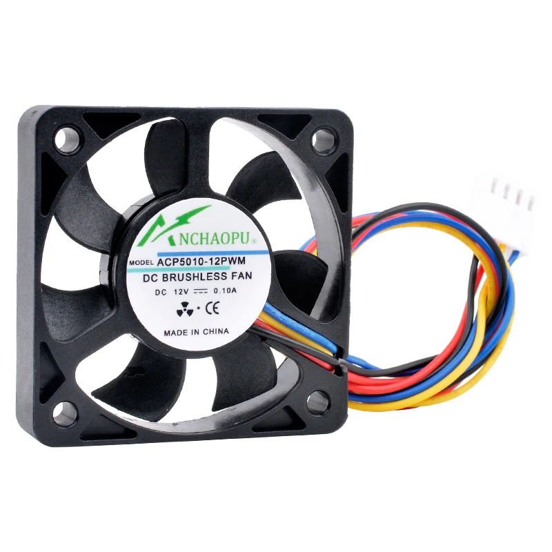 Ventilador de Refrigeração para Cpu da Ponte Norte e Sul do Chassi Acp501012pwm 5cm 50 mm 50x50x10 mm 5010 Dc12v 0.10a 4pin - Imagem 2