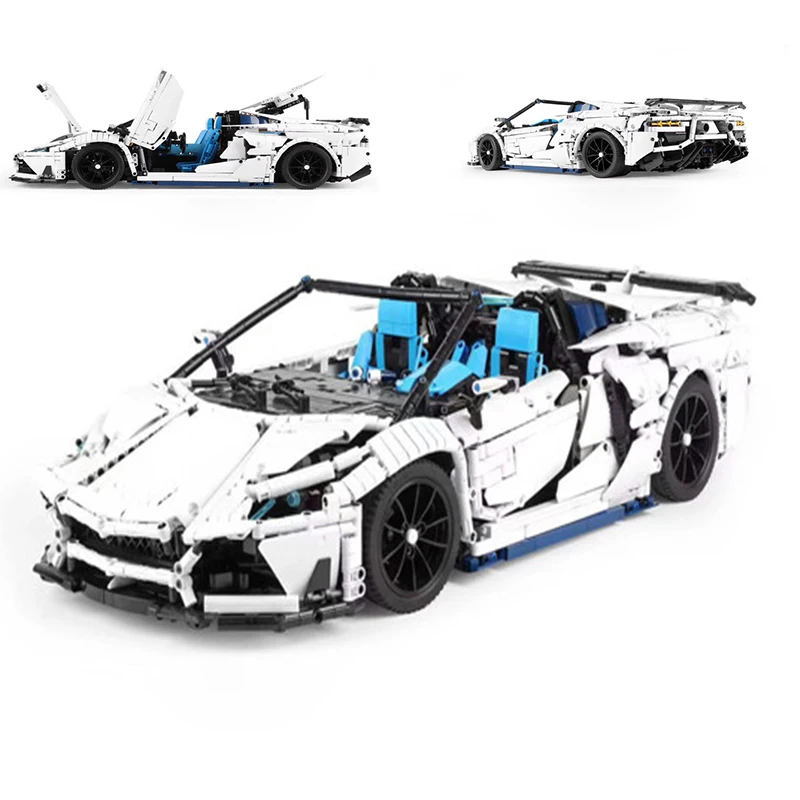 

Limited Edition LZ 2101 3700Pcs Roadster Moc Aventador Sports car Model Building Block Bricks Christmas Gifts Funny Toys