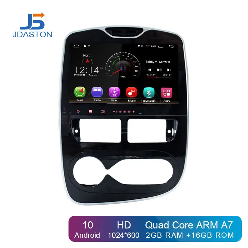 JDASTON Android 10 0 автомобильный DVD плеер для RENAULT Clio 2015 2016 2017 WIFI GPS навигация 1 Din