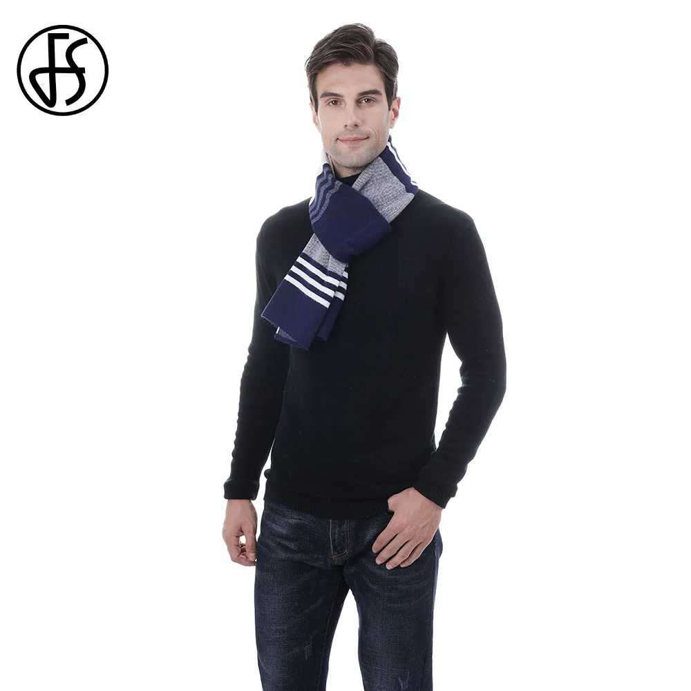 FS Winter Mens Scarf Cashmere Classic Business Pink Pashmina Shawls Long Soft Male Neck Wraps Foulard Homme