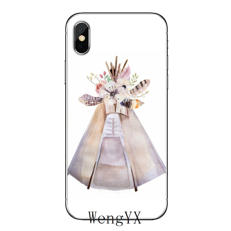 Бохо Вестерн Teepee стрелы перья для iPhone 11 pro XR X XS Max 8 7 6s plus SE 5s 5c iPod Touch 5 6 Чехол - Цвет: Arrows-Feathers-A-01