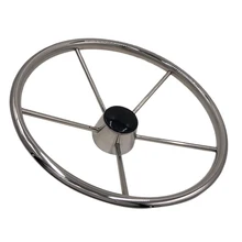 13," судовая лодка из нержавеющей стали рулевое колесо 5 спиц с центральной крышкой